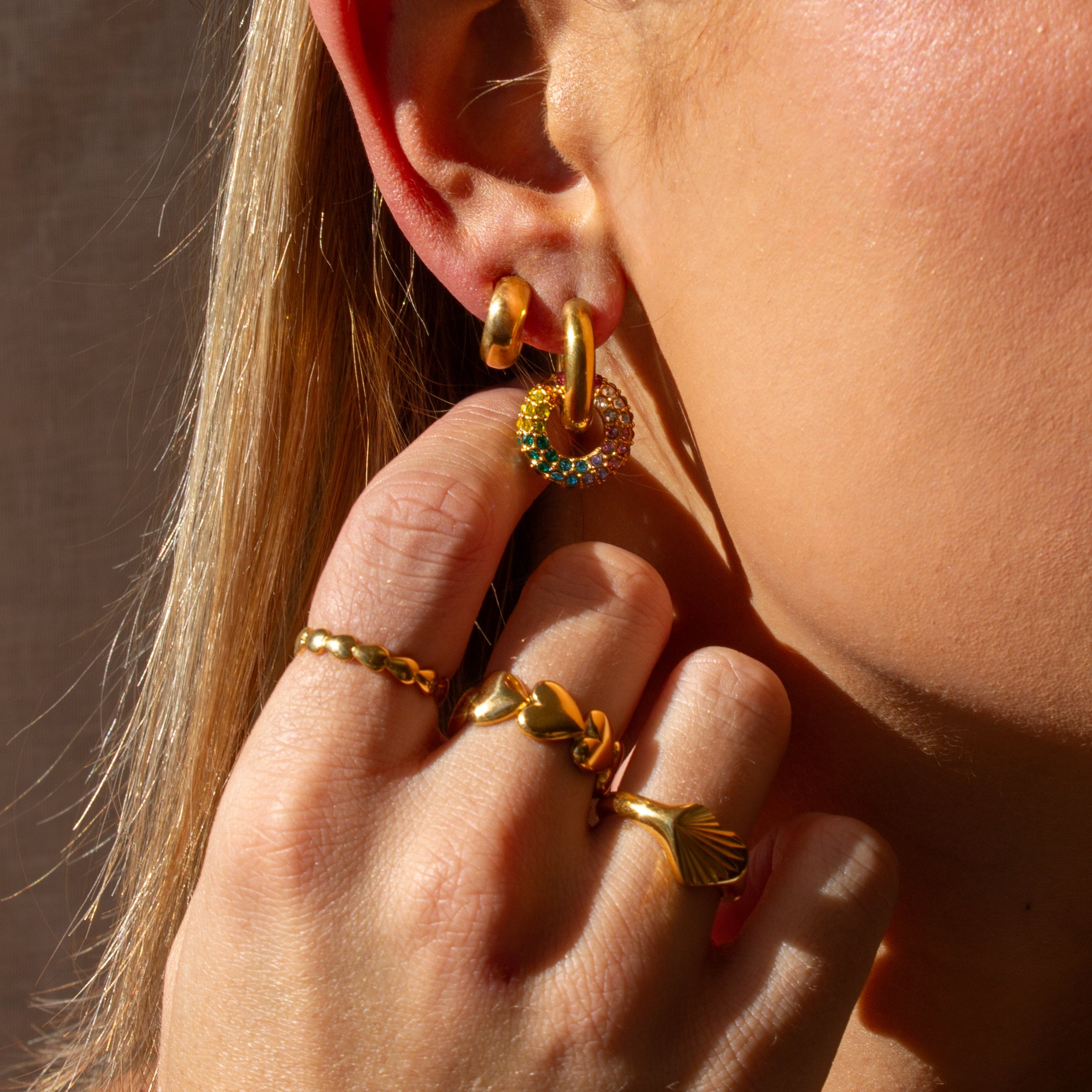 Slim Hearts Ring