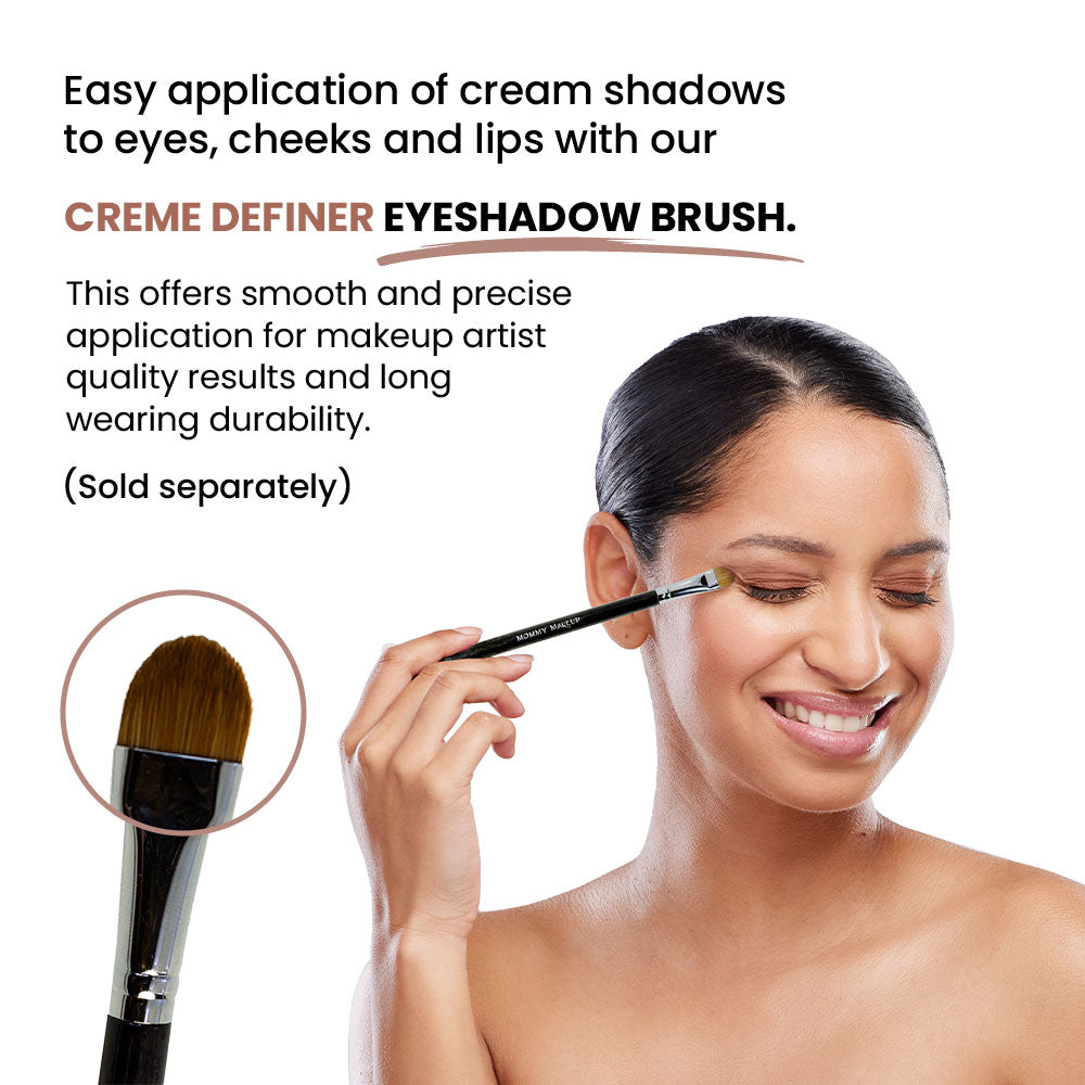 Golden Khaki Any Wear Creme - A Waterproof Multi-tasking creme to powder product for eyes, cheeks & lips. Can be worn anywhere