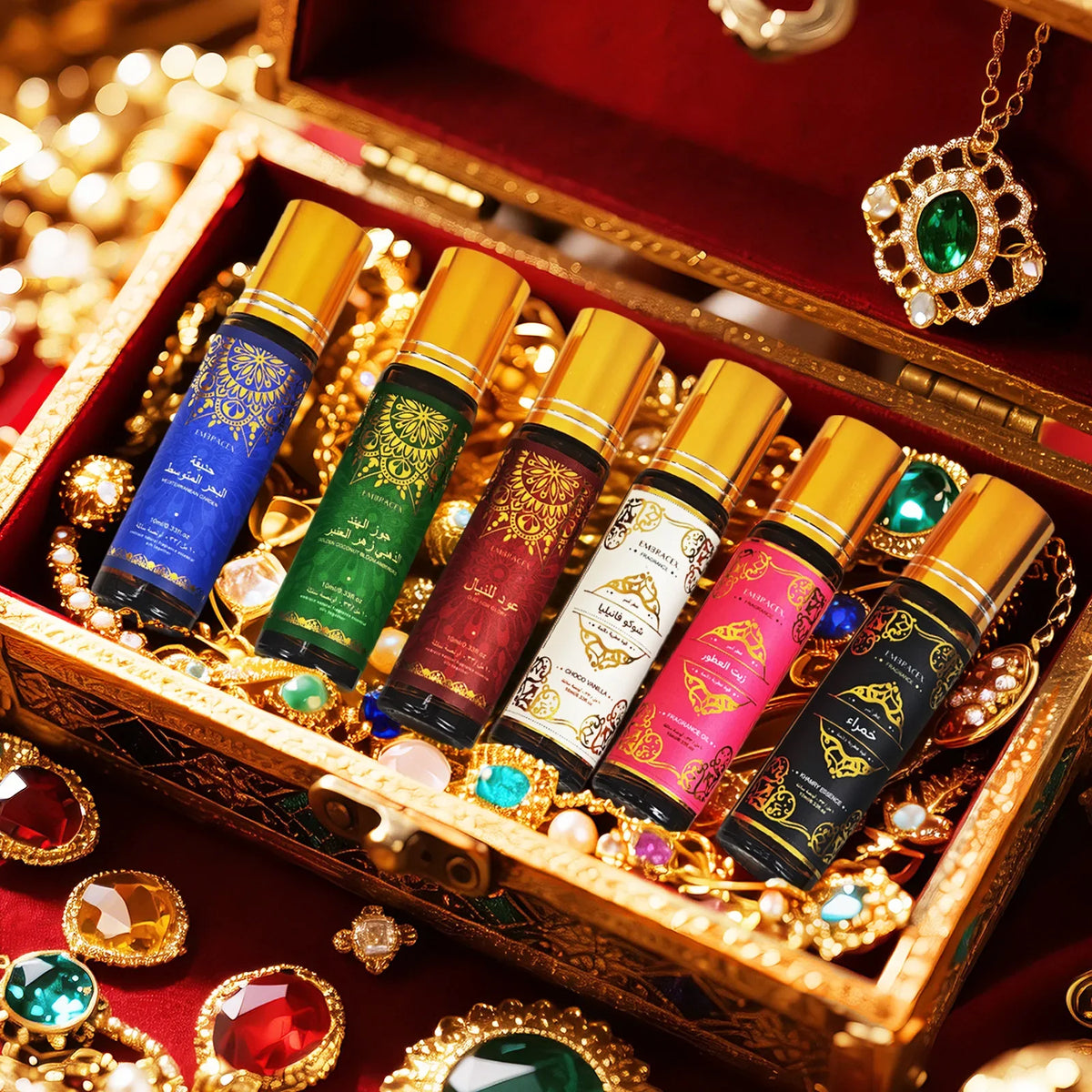 8PC/1PC 10ml Roller Essential Oils Eid al-Fitr Gift Perfume Oil Skincare Face Oil Bodycare Humidifier Six Long Lasting Scents