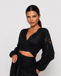 Palm Belle Blouse - Linen